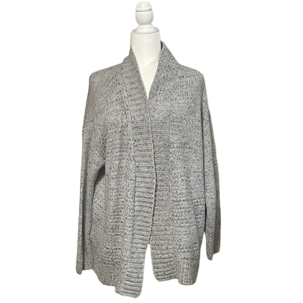 Gray over sized cardigan with pockets